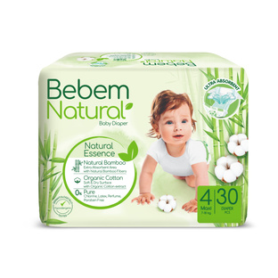 BEBEM Pieluszki bambusowe MAXI 4 (7-14kg) 30 szt.