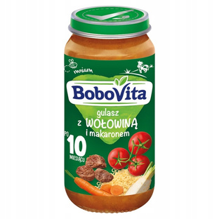 BOBOVITA Gulasz z wołowiną i makaronem 250g