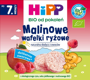 HIPP Wafelki ryżowe malinowe BIO 30g