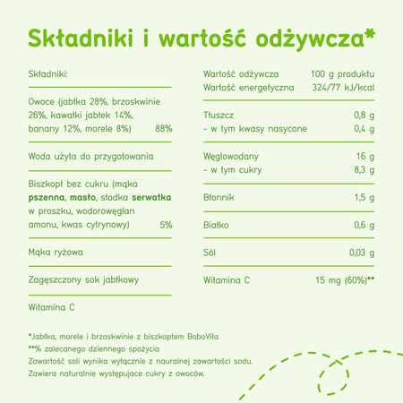 BOBOVITA Jabłka, morele i brzoskwinie z biszk 3x190g