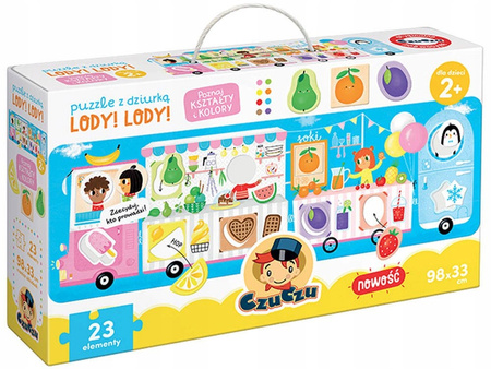 CZUCZU Puzzle z dziurką Lody! Lody! 2+ 