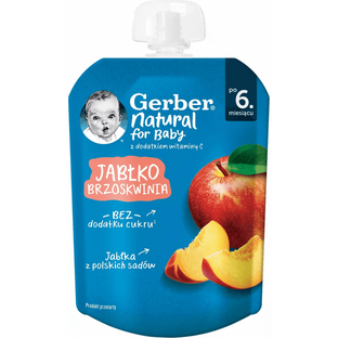 GERBER Natural Mus jabłko. brzoskwinia. 80g