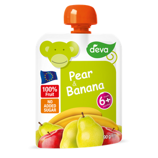 DEVA Mus owocowy gruszka i banan 90g