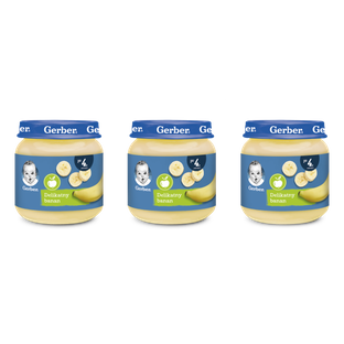 GERBER Delikatny banan 125 G x 3 sztuk