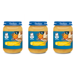 GERBER Gruszki. mango i trzy zboża x 3 sztuki