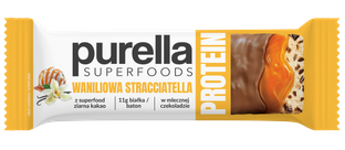 Baton Proteinowy Protein Bar Waniliowa Stracciatella 11g białka Purella 45g