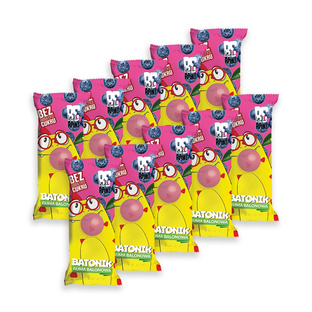 BeRAW Kids Batonik Guma balonowa, 10x25g