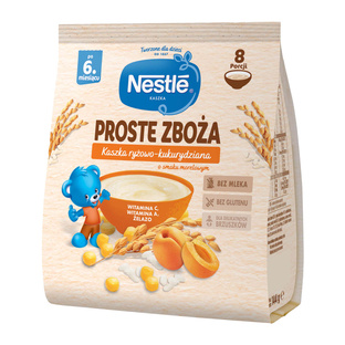 Nestle Proste Zboża Kaszka ryżowo-kukurydziana morelowa po 6 miesiącu 144g