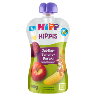 HIPP Mus Jabłka, banany, buraki 100g BIO