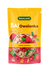 BAKALLAND BA! Owsianka z maliną i żurawiną, 47g