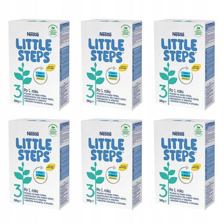 NESTLE LITTLE STEPS 3 MLEKO MODYFIKOWANE JUNIOR DLA DZIECI PO 1 ROKU 6 x 500G