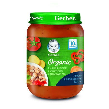 GERBER Organic sł ziemniaki z warzyw i kurcz 190g