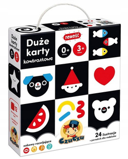 CZUCZU Duże karty kontrastowe dla dzieci 0-3m