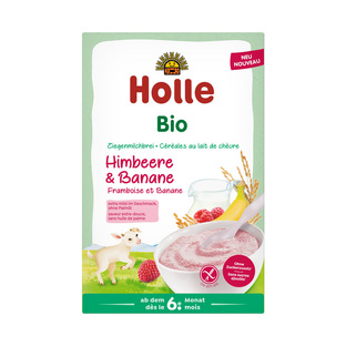 HOLLE Kaszka malina-banan z mlekiem kozi Bio, 200g