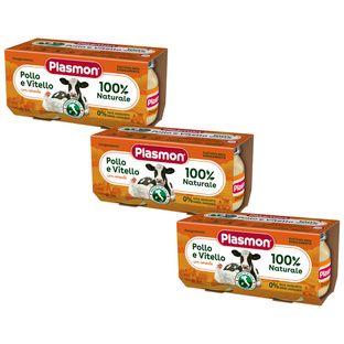 PLASMON Obiadek Kurczak i cielęcinka (2x80g)x3 opakowania