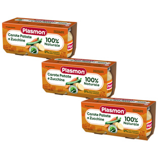 PLASMON Obiadek Marchewka ziemniaki cukinia (2x80g)x3 opakowania