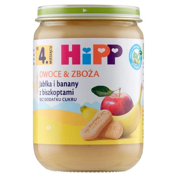 HIPP Banany i jabłka z biszkoptami O&Z BIO 190g