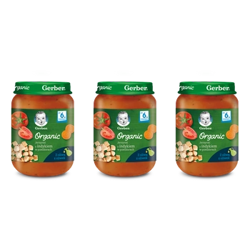 GERBER Organic sł ziemniaki z warzyw i kurcz x 3 sztuk