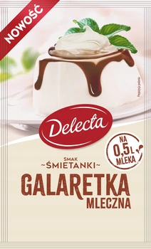 Galaretka mleczna smak śmietanki 60g ptasie mleczko deser aksamit Delecta