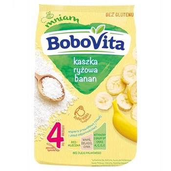 BOBOVITA Kaszka ryżowa banan, 180g