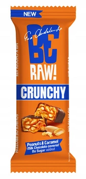 Baton BeRAW Crunchy Peanuts & Caramel Orzeszki karmel bez cukru 40g