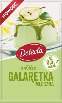 Galaretka mleczna smak gruszki 60g lekka pianka deser aksamit Delecta