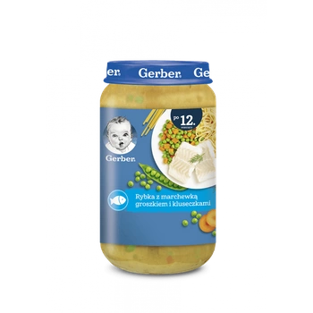 GERBER Rybka z march , groszkiem. i kluseczk 250 g