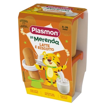 PLASMON Mleczny deserek Biszkoptowy 2x120 g