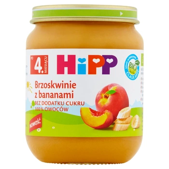 HIPP Brzoskwinie z bananamii BIO 125g