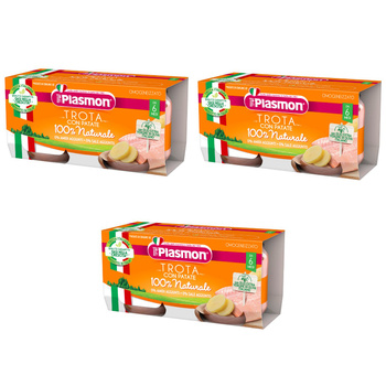 PLASMON Obiadek Pstrąg z ziemniaczkami (2x80g)x3 opakowania