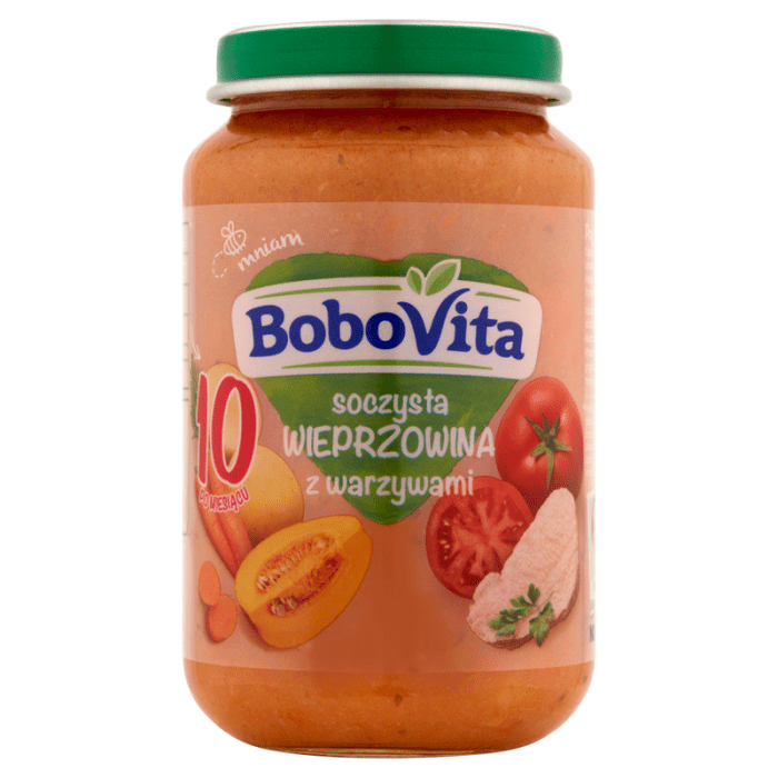 Bobovita obiadek soczysta wieprzowina z warzywami po 10 miesiącu 190 g