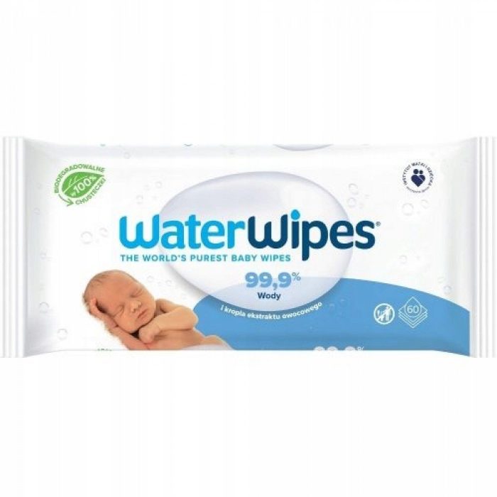 Waterwipes chusteczki bio nawilżone wodą, 60szt