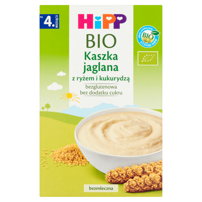 HIPP BIO Kaszka Jaglana z ryżem i kukurydzą 250g
