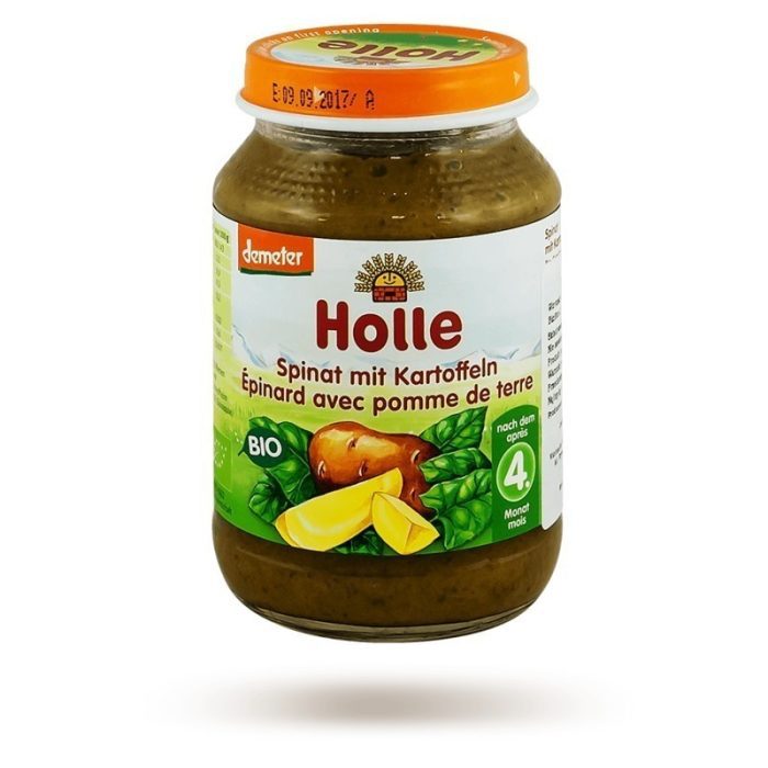 HOLLE Danie dla niemow szpinak-ziemniak Bio.190g