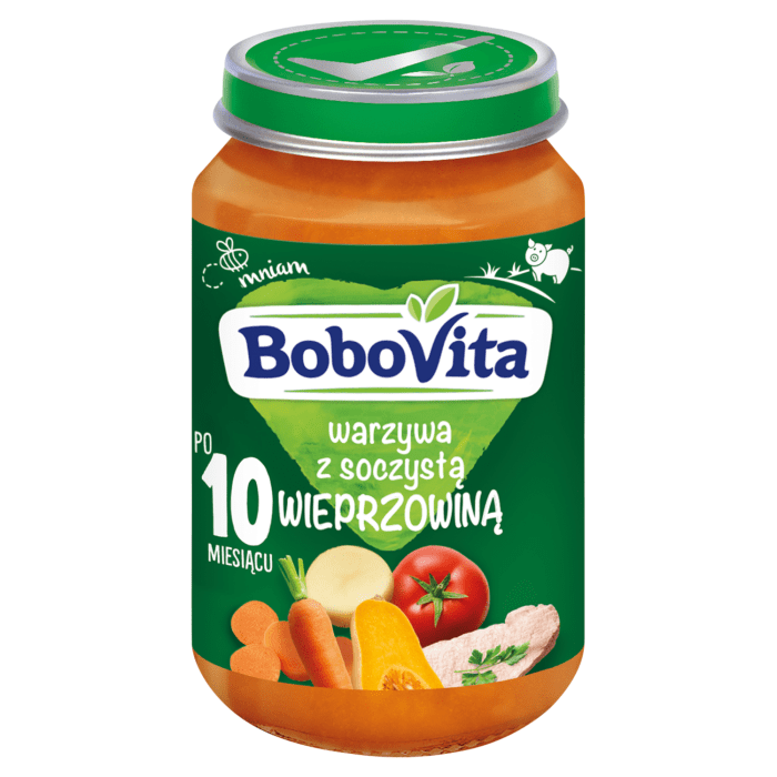 Bobovita obiadek soczysta wieprzowina z warzywami po 10 miesiącu 190g