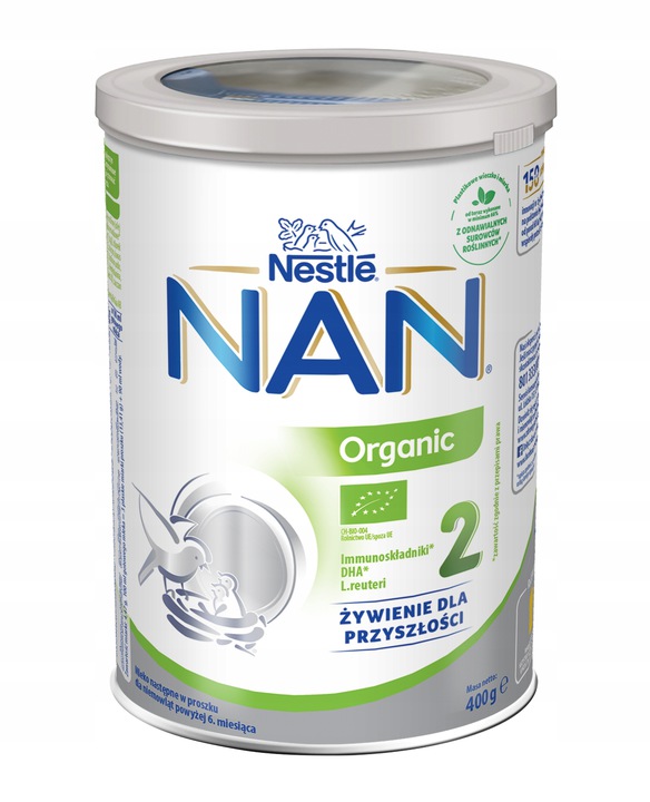 Nestle nan organic 2, 400g x 4 sztuki