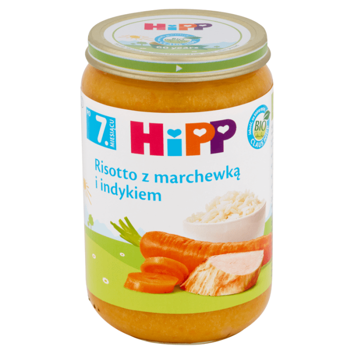 Hipp risotto z marchewką i indykiem bio 220g