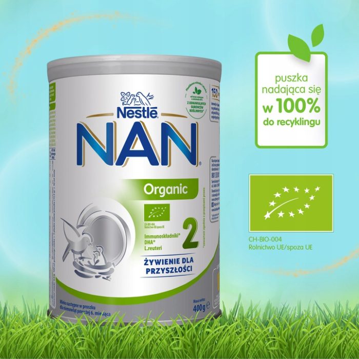 Nestle nan organic 2, 400g x 2 sztuki