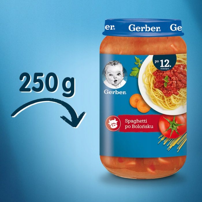 Gerber spaghetti po bolońsku 250 g x 6 sztuk