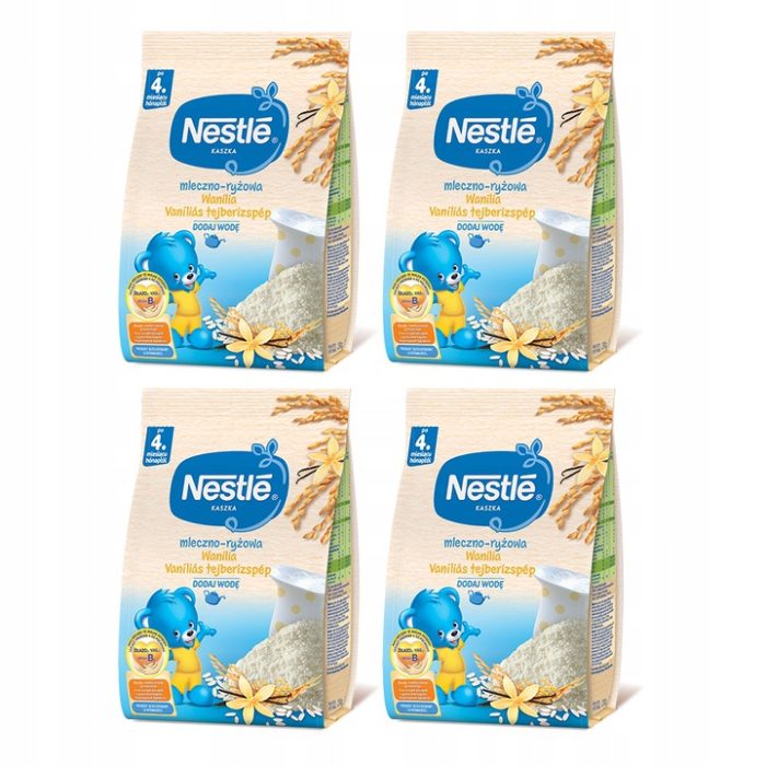 Nestle kaszka mleczno-ryżowa wanilia x 4 sztuki