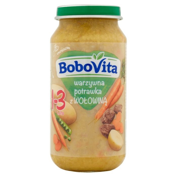 Bobovita warzywna potrawka z wołowiną, 250g