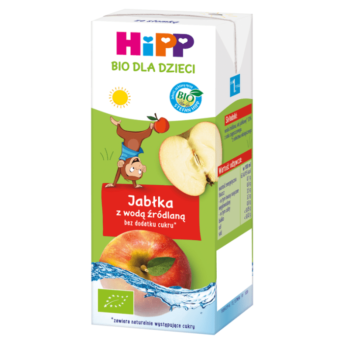 Hipp jabłka z wodą źródlaną 200ml