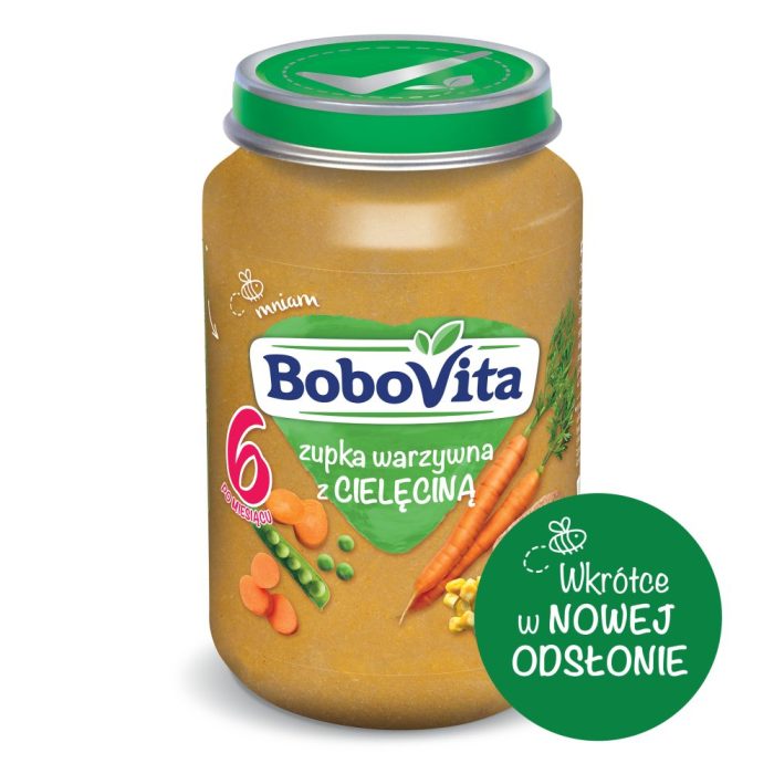 Bobovita zupka warzywna z cielęciną po 6 miesiącu 3x190 g