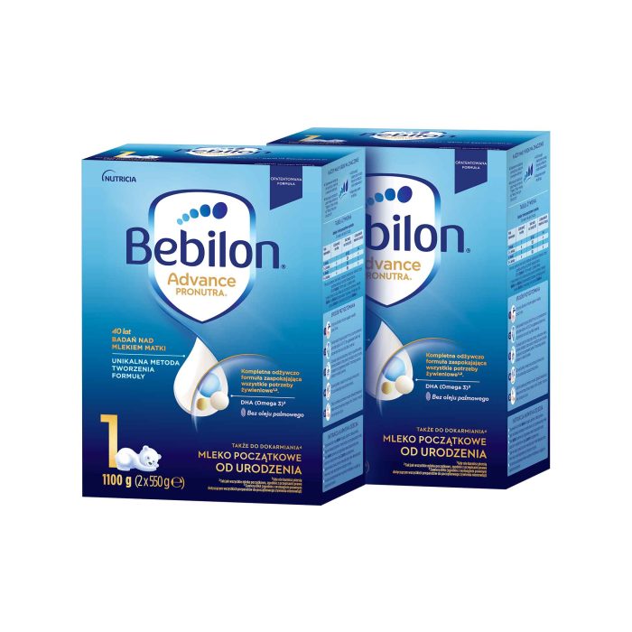 Bebilon 1 pronutra-advance mleko początkowe od urodzenia 1100 g (2x550g) x 2 sztuki