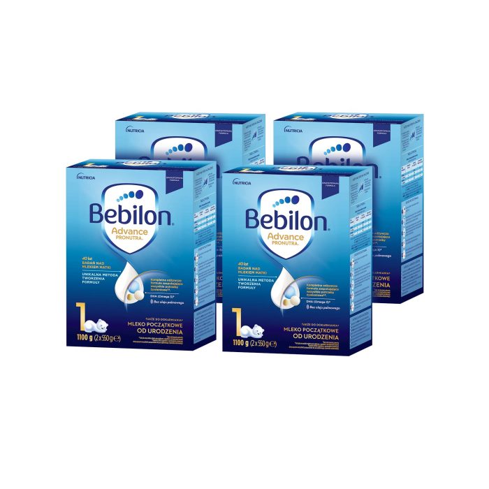 Bebilon 1 pronutra-advance mleko początkowe od urodzenia 1100 g (2x550g) x 4 sztuki