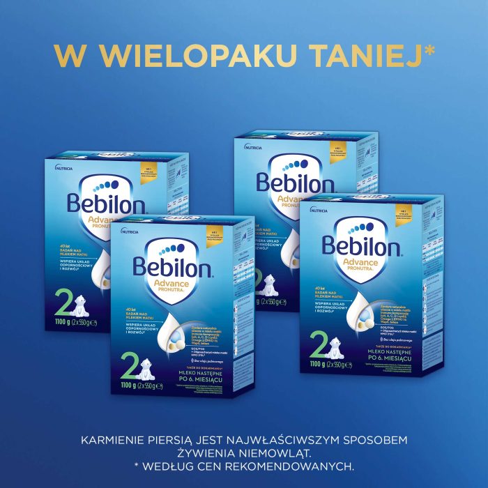 Bebilon 2 pronutra-advance mleko następne po 6. Miesiącu 1100 g (2x550g) x 2 sztuki