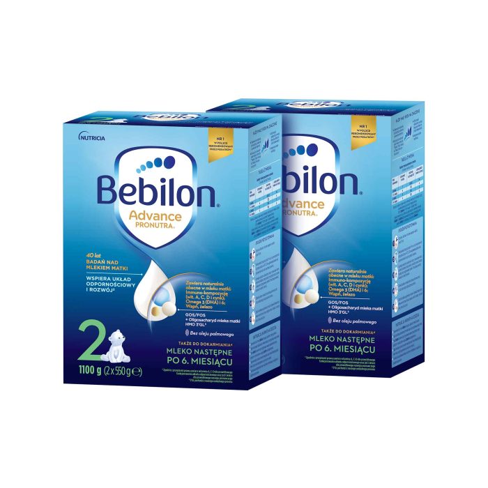 Bebilon 2 pronutra-advance mleko następne po 6. Miesiącu 1100 g (2x550g) x 2 sztuki