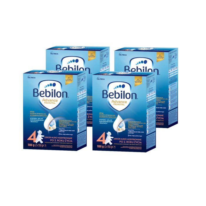 Bebilon 4 pronutra-advance mleko modyfikowane po 2. Roku 1100 g (2x550g) x 4 sztuki