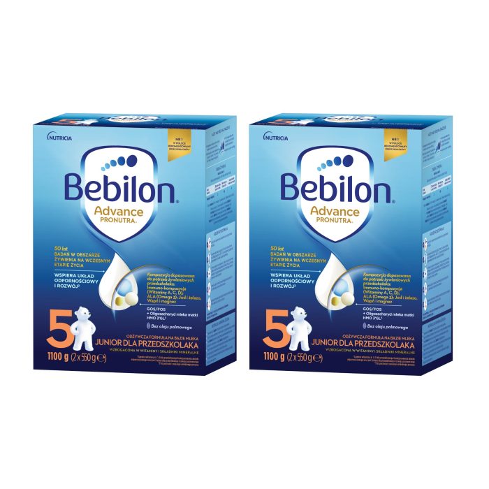 Bebilon 5 pronutra-advance mleko modyfikowane dla przedszkolaka 1100 g (2x550g) x 2 sztuki