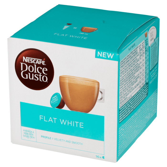 Nescafe dolce gusto flat white 16cap. 187. 2g